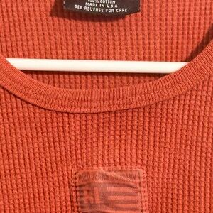 Vintage Polo Jeans Co Made in USA Waffle Knit 100% Cotton Coral Dress